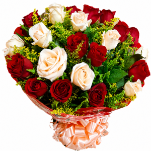 Buquê com 12 Rosas Vermelhas e Chá