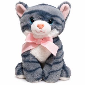 Gatinha de Pelúcia Cinza 25cm