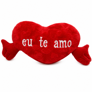 Coração de Pelúcia "Eu Te Amo" P