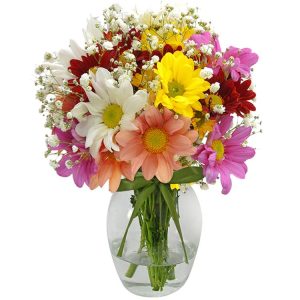 Arranjo no vaso P com Flores Campestres