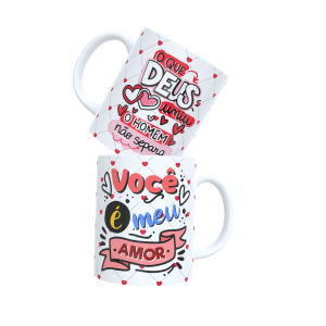 Caneca Polímero 325ml Namorados (Escolha o modelo)
