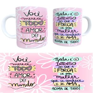 Caneca "Mulher" 325ml (plástico polímero resistente)